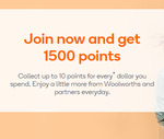 (New Members) Receive 1500 Bonus Pts When You Join Woolworths Rewards