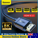 [eBay Plus] Baseus Premium 8K 120Hz 48Gbps HDMI 2.1 to HDMI Cable 1m $7.47, 2m $13.46, 3m $14.95 Delivered @ Baseus eBay