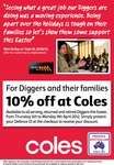 Coles Is Offering Diggers and Family Members 10% off This Easter