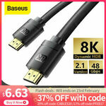 [eBay Plus] Baseus HDMI 2.1 8k Cable 1m $6.63 (Was $9.99) + More Delivered @ baseus_online_store eBay
