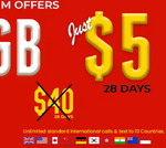 Telsim 28-Day 50GB SIM Starter Pack with Unlimited International to 10 Countries $3.50 @ Groupon