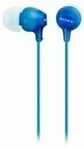 [Box Damaged] Sony MDR-EX15APLI in-Ear Headphones with Smartphone Control Blue $5 Delivered @ Sony eBay