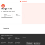 Free Large Hungry Jack's Meal + Delivery (Free with DashPass on Orders over $20) + Service Fee @ DoorDash