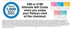 1000 Bonus Flybuys Points on $50 or $100 Ultimate Gift Cards @ Coles