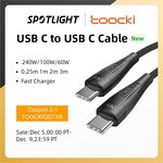 Toocki USB-C PD3.1 240W Cable 1m US$3.10 (~A$4.5), 100W Cable 1m US$2.28 (~A$3.35) Shipped @ Toocki 0fficialflagship AliExpress