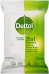 Dettol 2 in 1 Hands and Surfaces Antibacterial 15 Wipes $1.49 (S&S $1.34) + Delivery ($0 with Prime/$39+ Spend) @ Amazon AU