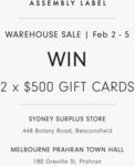 Win 2x $500 Gift Cards from Assembly Label