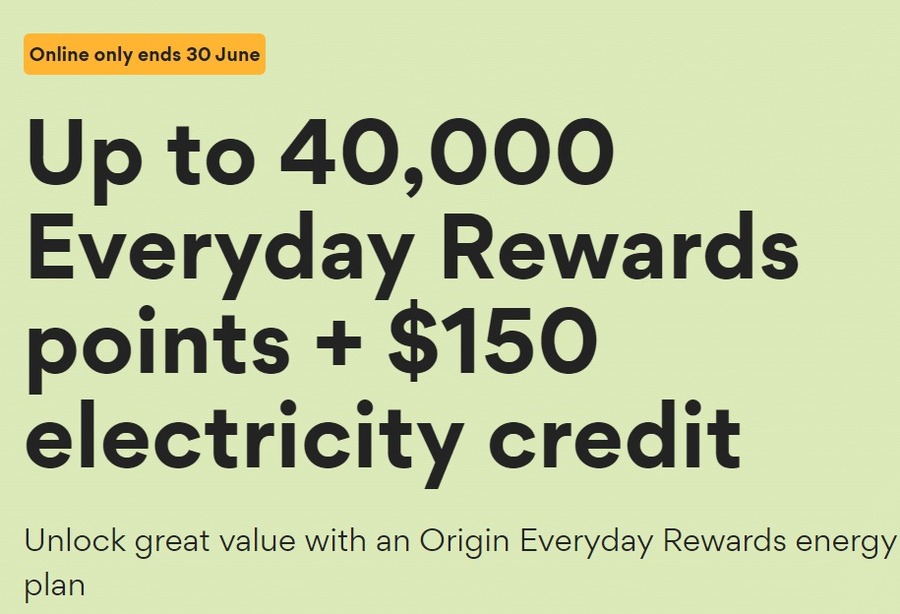 150 Electricity Credit excl VIC WA 25 000 EDR Points for