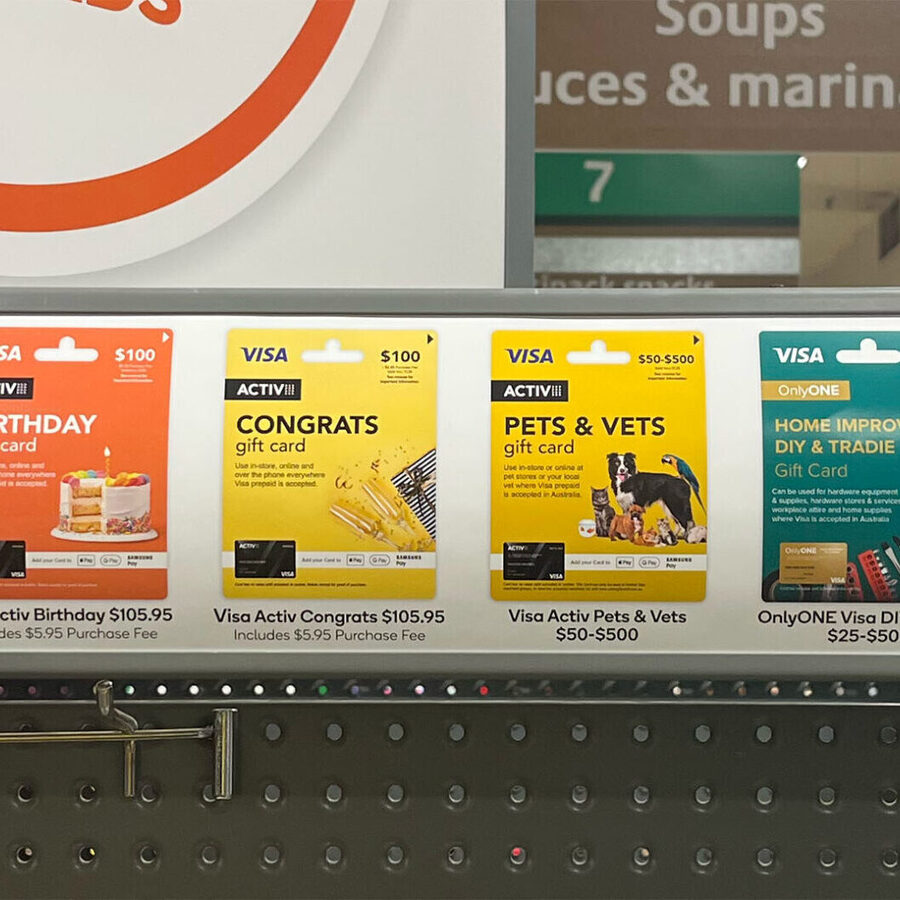 10x Everyday Rewards points on Activ Visa gift cards @ Woolworths