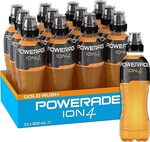 Powerade ION4 Gold Rush Sports Drink Sipper Cap Bottles 12 x 600mL $12 + Delivery ($0 with Prime/ $39+) @ Amazon Warehouse