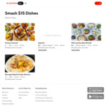 $15 Select Dishes at Participating Restaurants (Max 1 Per Order/Customer, Delivery & Service Fees Apply) @ DoorDash