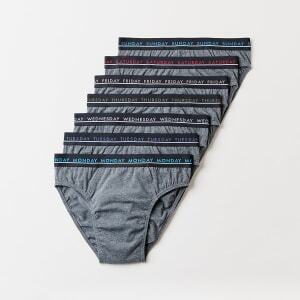 Men's 7 Pack Briefs (Primary/Charcoal, XS/S/M/L) $9-$10 + Delivery ($0 C&C/ in-Store/ OnePass/ $65 Order) @ Kmart