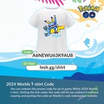 [iOS, Android] Free White Worlds T-Shirt 2024 Avatar Clothing @ Pokemon Go