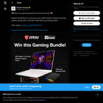 Win an MSI Stealth 16 Studio Gaming Laptop + FireCuda 530R SSD + Gaming HDD from Seagate + MSI [Ex ACT]