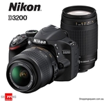 Nikon D3200 Double Kit 18-55mm VR & 70-300mm Lens Digital SLR Camera $568.95 +Postage (Sydney $79)