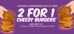 [VIC, QLD] 2-For-1 Cheesy Burgers @ YOMG