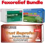 Fexofenadine Bundle: 70x Fexorelief, 70x Trust Fexit (Short Dated) & 48x Ibuprofen $24.99 Delivered @ PharmacySavings