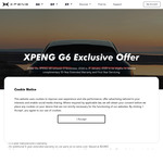 Free 10 Years Extended Warranty on XPENG G6 Parts & Battery (Valued at $4,980) & First Car Service (Valued at $238) @ XPENG