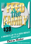 Any 2 Mains & Any 4 Kids Meals only $39 at 103 Venues in QLD