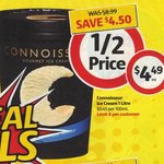 Connoisseur 1L Gourmet Ice Cream $4.49 @ COLES from Wed 30