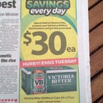 VB Slab $30 at BWS & Dans with $100 Spend at Woolworths