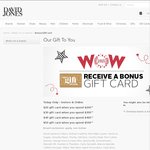 David Jones Bonus Gift Card. Spend $200 Get $20