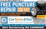 FREE Car Tyre Puncture Repairs (Carnegie Victoria)