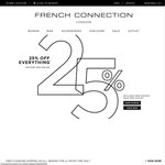 French Connection 4 Days Sale - 25% off Everything and Free Standard Shipping