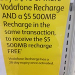 Buy a $40 or More Vodafone Recharge, Get $5 Recharge for Free @ Coles