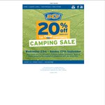 BCF Camping Sale 20% off for Club Members 