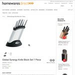 Global Synergy 7pce Knife Set - $289 + FREE Shipping @ Homewares Direct (Today Only)
