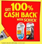 SCHICK Quattro for Men 100% Cashback Offer National Promotion (Limited To First 2,000 Claims)