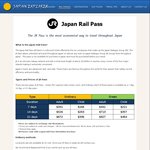 Japan Rail Pass Ordinary - 7 Days $331, 14 Days $526, 21 Days $672 + $6 Express Shipping @ Japan Explorer