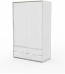 Tvilum Line Wardrobe with Sliding Doors and 4 Drawers $196 (Was $245) @ Masters Home Improvement