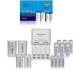 Panasonic Eneloop Family Pack: 6x AA & 4x AAA Batteries, Charger, 2x C & 2x D Adapters $29.95 + Post @ Battery Deals Via eBay