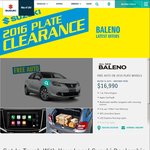 2016 Suzuki Baleno GL Automatic - $16,990 Drive Away (Was $17,990) (+ $500 for Premium Paint) @ Suzuki (Excludes QLD)