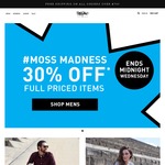 30% off Full Price Product at Mossimo Expires Midnight 17/05/17 - Free Shipping + $70 Order