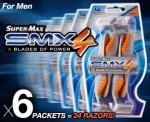 24x Quad-Blade SuperMax Razors $16.90 Includes Shipping - COTD