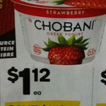 ½ Price Chobani Pots 170gm $1.12 @ Woolworths