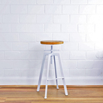 Industrial White Metal Swivel Bar Stool - $66.46 (after 30% off /W Coupon) + Free Shipping for orders over $299 @ Lectory.com.au