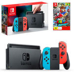Nintendo Switch Neon Joy-Con Console w/ Super Mario Odyssey Bundle $439.16 @thegamesmenau eBay