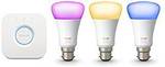 Philips Hue White and Colour Ambience Wireless B22 Starter Kit Richer Colour Bulbs Approx $157 (£89.49) Delivered @ Amazon.co.uk