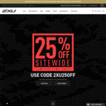 25% Sitewide 2XU (Full Price Items) or 30% off 2XU Outlet