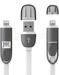 1m 2 in 1 8pin+Micro USB Cable Charge Data Sync for Android / iPhone $0.40USD (~ $0.51AUD) @ Zapals
