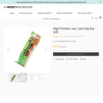 Body Science Low Carb Bars: 8x 60g $28.80 or 12x 65g $25 ($9.90 Shipping)