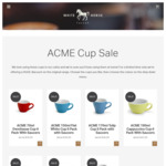 52-64% off Acme & Co Specialty Coffee Cups, 6 Packs with Saucers (+ $9.95 Shipping) @ White Horse Coffee