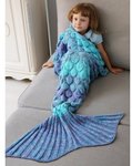 Crochet Fish Scale Knit Mermaid Blanket Throw for Kids GBP 4.69 (AUD ~$8.27) Free Shipping @ Dresslily