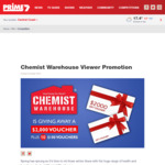 Win a $2,000 or 1 of 10 $100 Chemist Warehouse Gift Vouchers from Seven Affiliate Sales [ACT/NSW/QLD/VIC/WA]