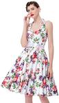 Floral Pattern Halter Sweetheart Swing Tea Dress 73% off US $8.64 (~AU $12) + Free Shipping @ Grace Karin