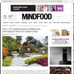 Win 1 of 5 Double Passes to Melbourne International Flower & Garden Show Worth $60 from MiNDFOOD